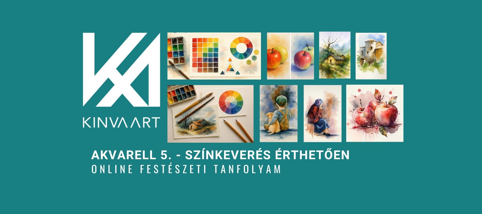 Az Akvarell 5. Színkeverés Érthetően tanfolyam valódi borítója