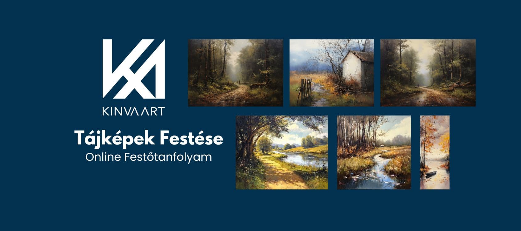 A Tájképek Festése Online Festőtanfolyam valódi borítója